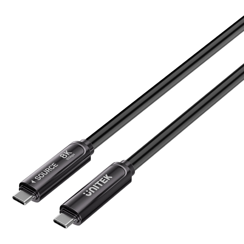 UNITEK C14178ABK 5M USB3.2 Gen2 TYPE-C 10GBPS FIBRE OPTIC CABLE - 8K @30HZ, 60W PD