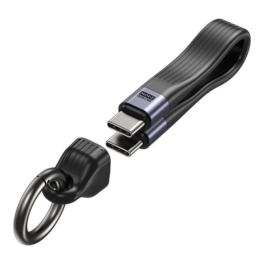 UNITEK C14179A 13CM USB4.0 USB TYPE-C KEYCHAIN CABLE - 240W PD, 40GBPS, 8K @60HZ - image 3