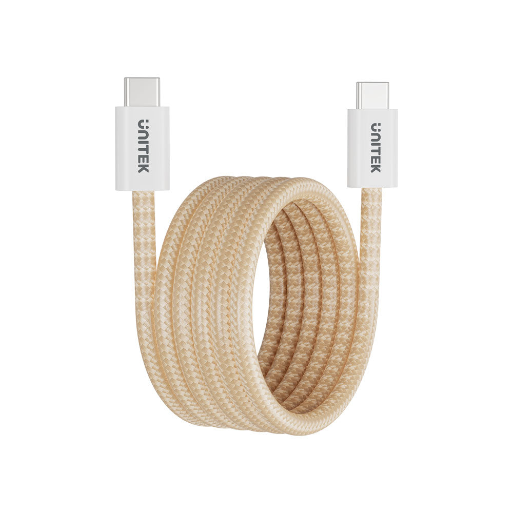UNITEK 14141AW 1M 100W MAGNETIC TYPE-C CABLE - CREAM