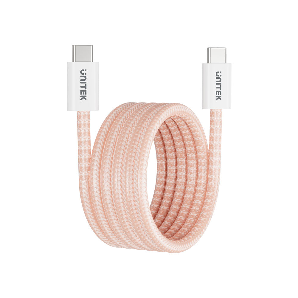 UNITEK 14141AW 1M 100W MAGNETIC TYPE-C CABLE - PINK
