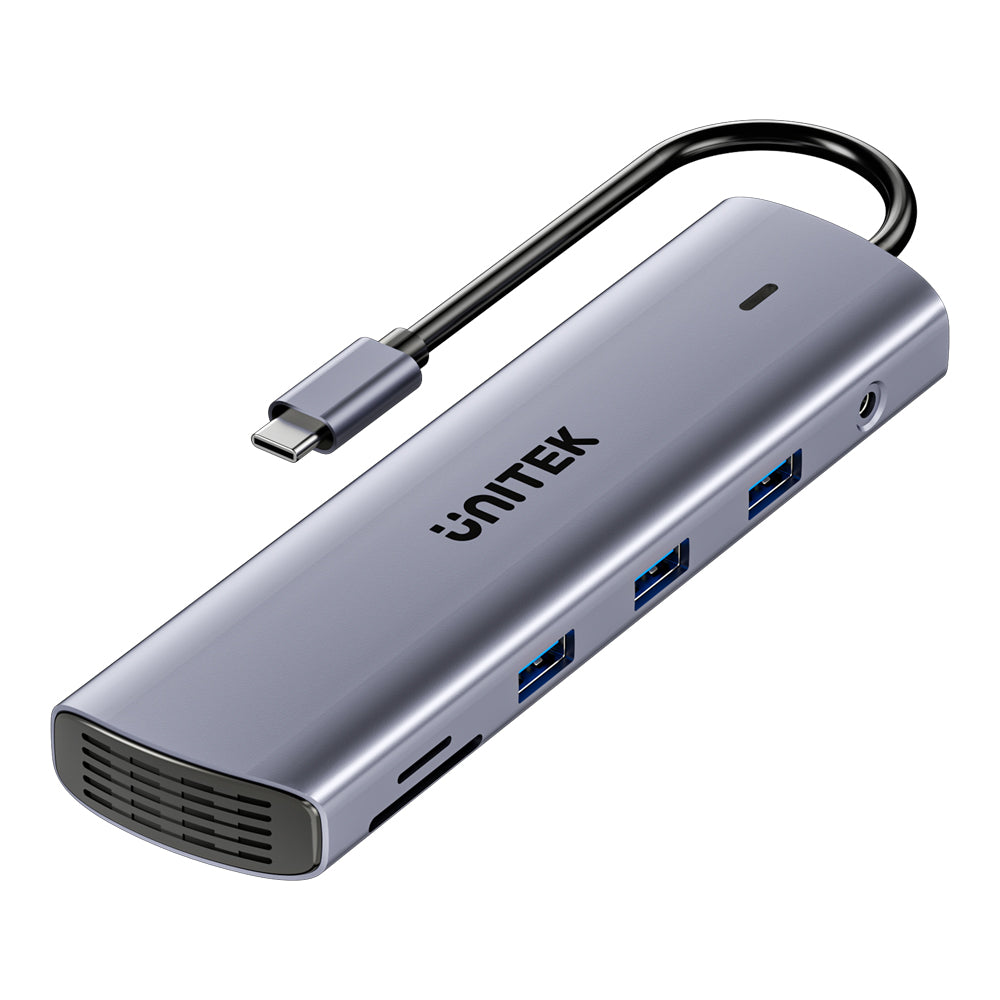 UNITEK D1113B 11-IN-1 USB TYPE-C PORT REPLICATOR WITH DUAL DISPLAY AND 100W PD