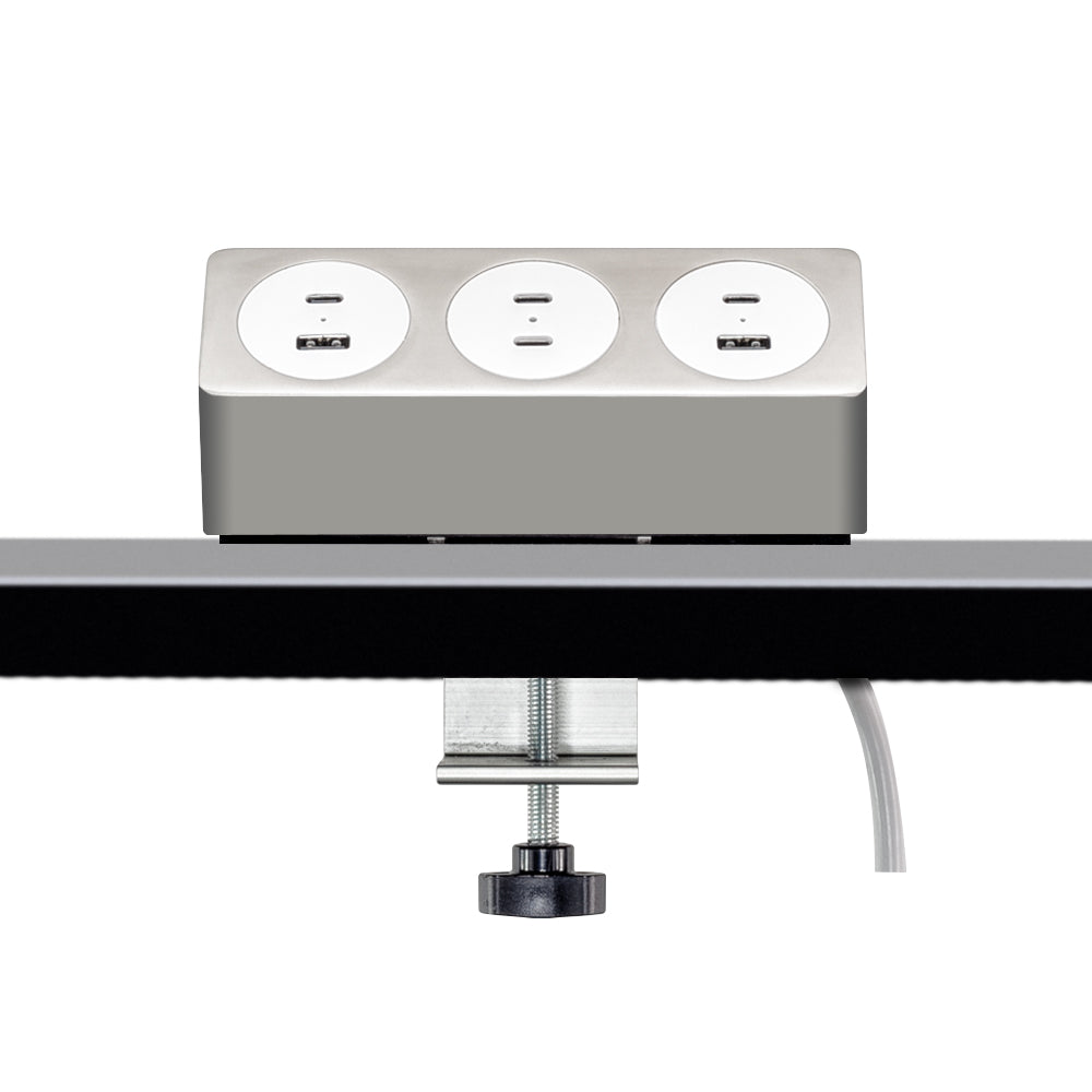 LINKQNET 6-PORT USB METAL CLAMP-ON DESKTOP CHARGING STATION