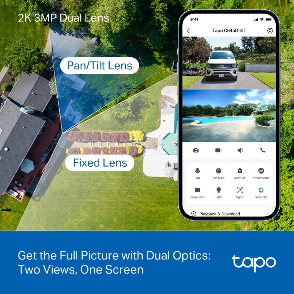 TP-LINK TAPO C645D KIT SOLAR-POWERED 2K 3MP DUAL-LENS PAN/TILT SECURITY CAMERA KIT - image 6