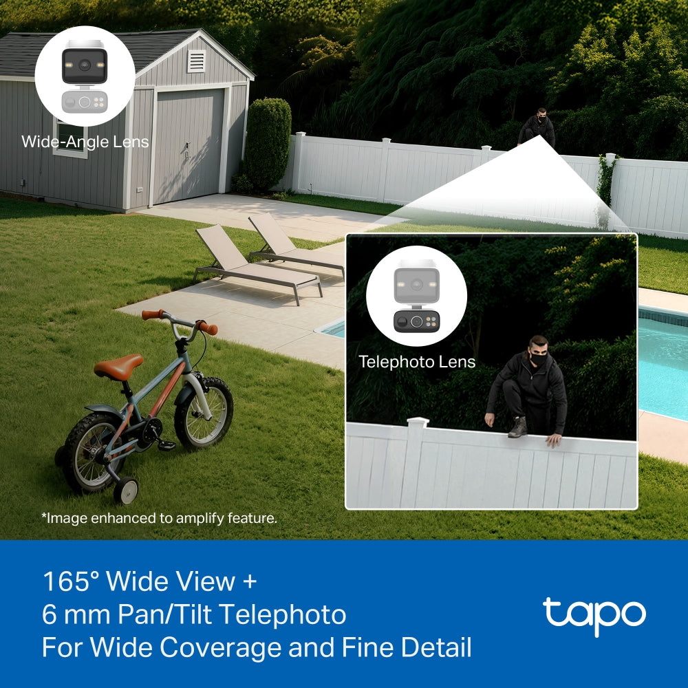 TP-LINK TAPO C645D KIT SOLAR-POWERED 2K 3MP DUAL-LENS PAN/TILT SECURITY CAMERA KIT - image 7