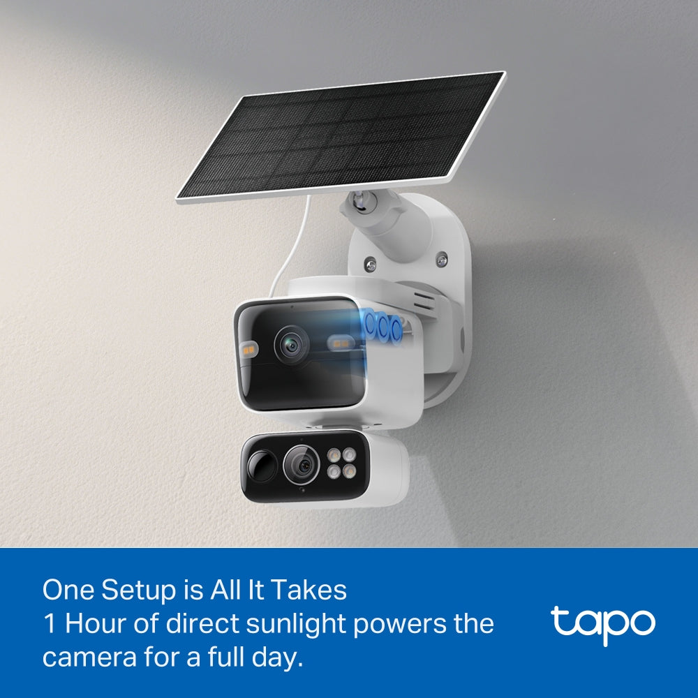 TP-LINK TAPO C645D KIT SOLAR-POWERED 2K 3MP DUAL-LENS PAN/TILT SECURITY CAMERA KIT - image 9