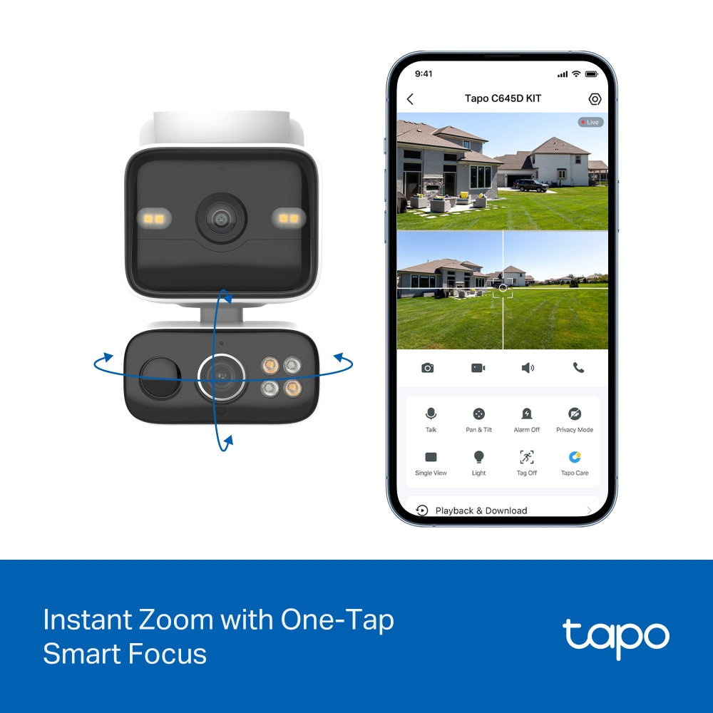 TP-LINK TAPO C645D KIT SOLAR-POWERED 2K 3MP DUAL-LENS PAN/TILT SECURITY CAMERA KIT - image 11