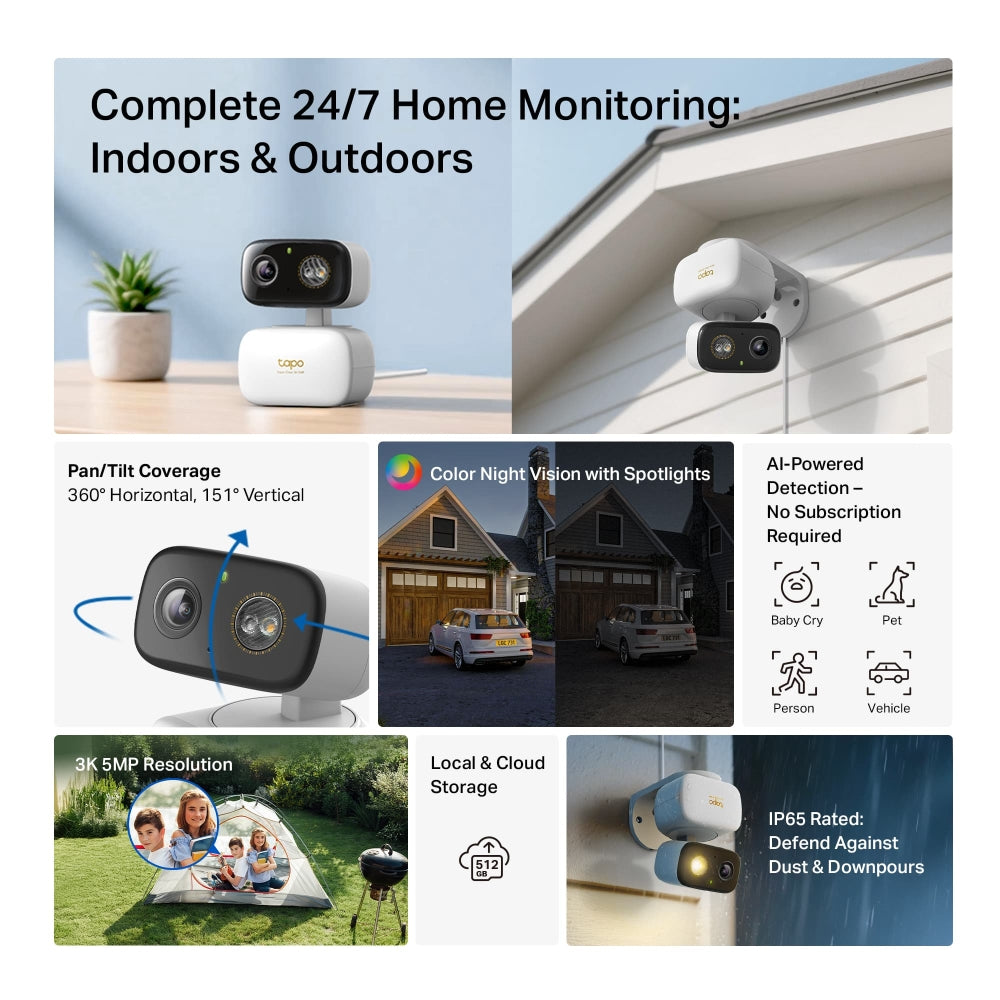 TP-LINK TAPO C236 3K 5MP INDOOR/OUTDOOR HOME SECURITY WI-FI CAMERA - image 5