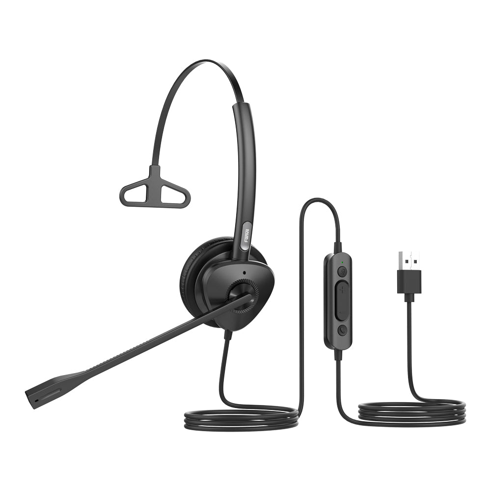 FANVIL HT301-U USB TYPE-A WIRED MONO HEADSET WITH BOOM MICROPHONE
