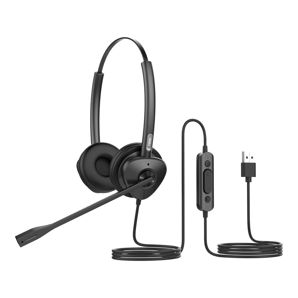 FANVIL HT302-U USB TYPE-A WIRED DUAL HEADSET WITH BOOM MICROPHONE