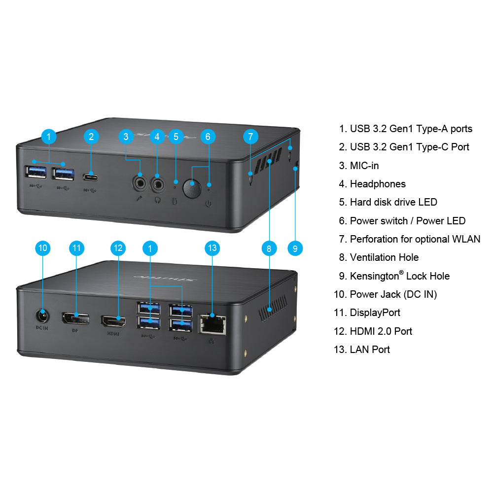 SHUTTLE NC50N XPC NANO INTEL N150 VESA MOUNT BAREBONE NUC PC - image 3