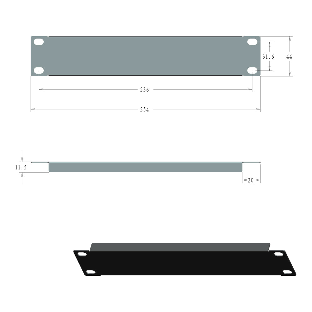 LINKQNET 1U 10-INCH BLANKING PANEL - image 2