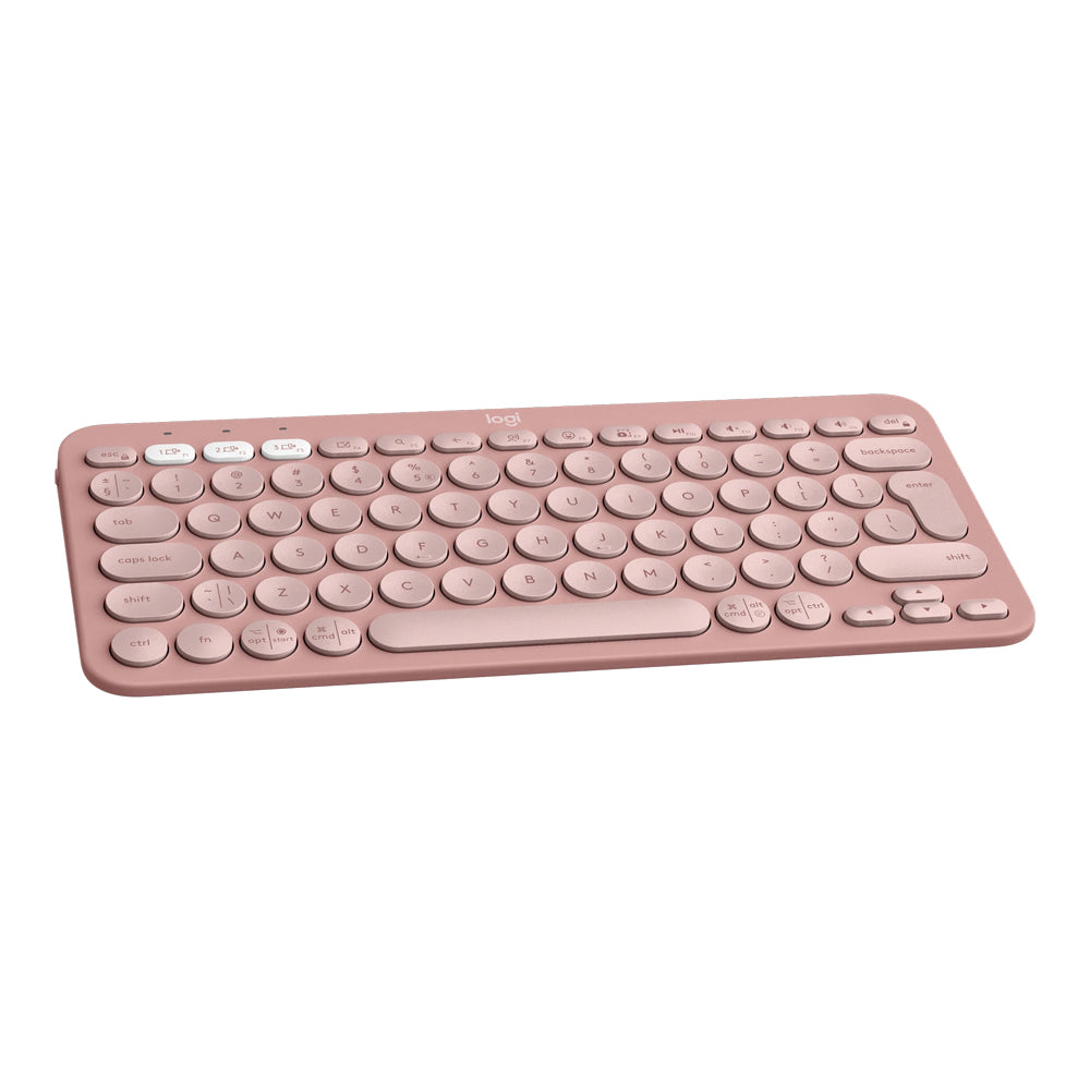 LOGITECH PEBBLE KEYS 2 K380S SLIM, MINIMALIST BLUETOOTH KEYBOARD - TONAL ROSE