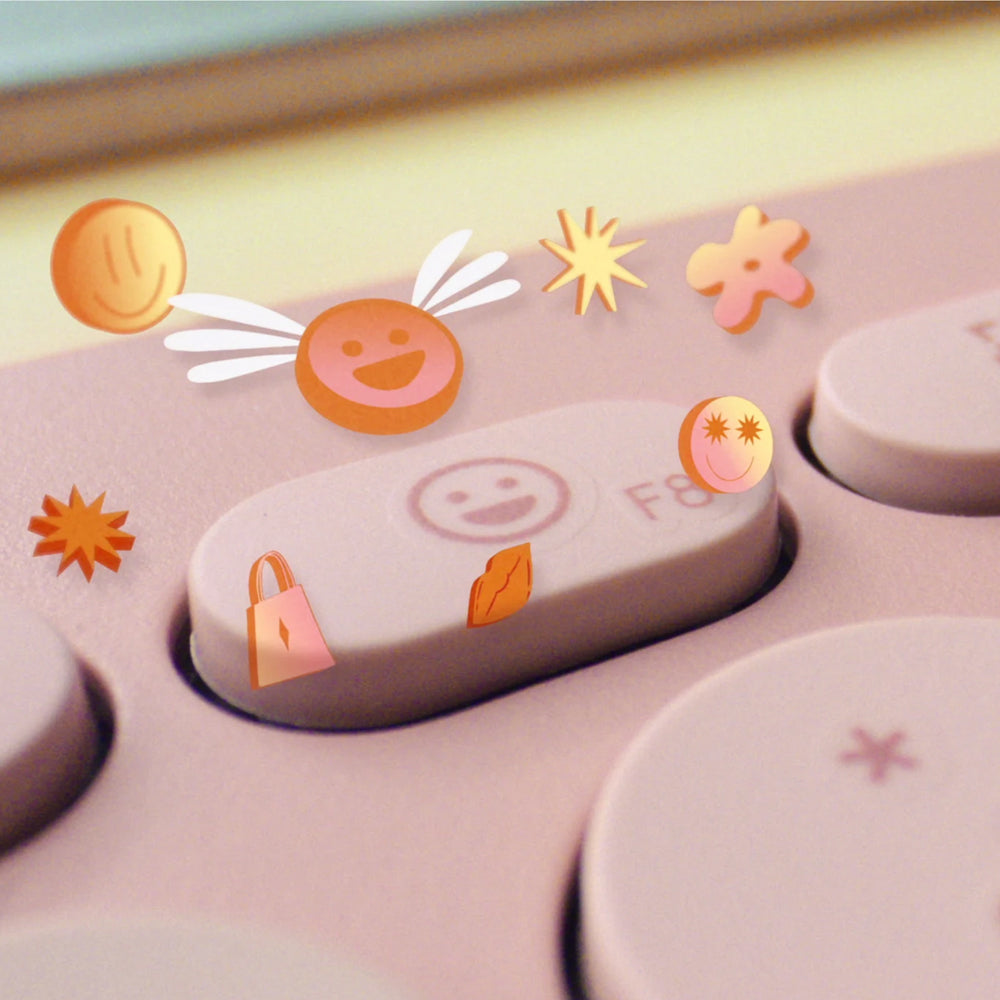 LOGITECH PEBBLE KEYS 2 K380S SLIM, MINIMALIST BLUETOOTH KEYBOARD - TONAL ROSE - image 5