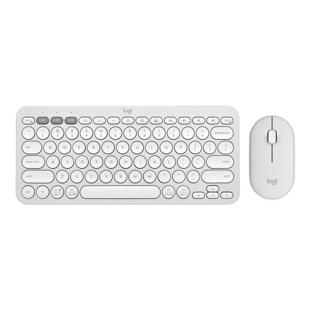 LOGITECH PEBBLE 2 COMBO BLUETOOTH SLIM KEYBOARD AND MOUSE - TONAL WHITE (920-012240) - image 2