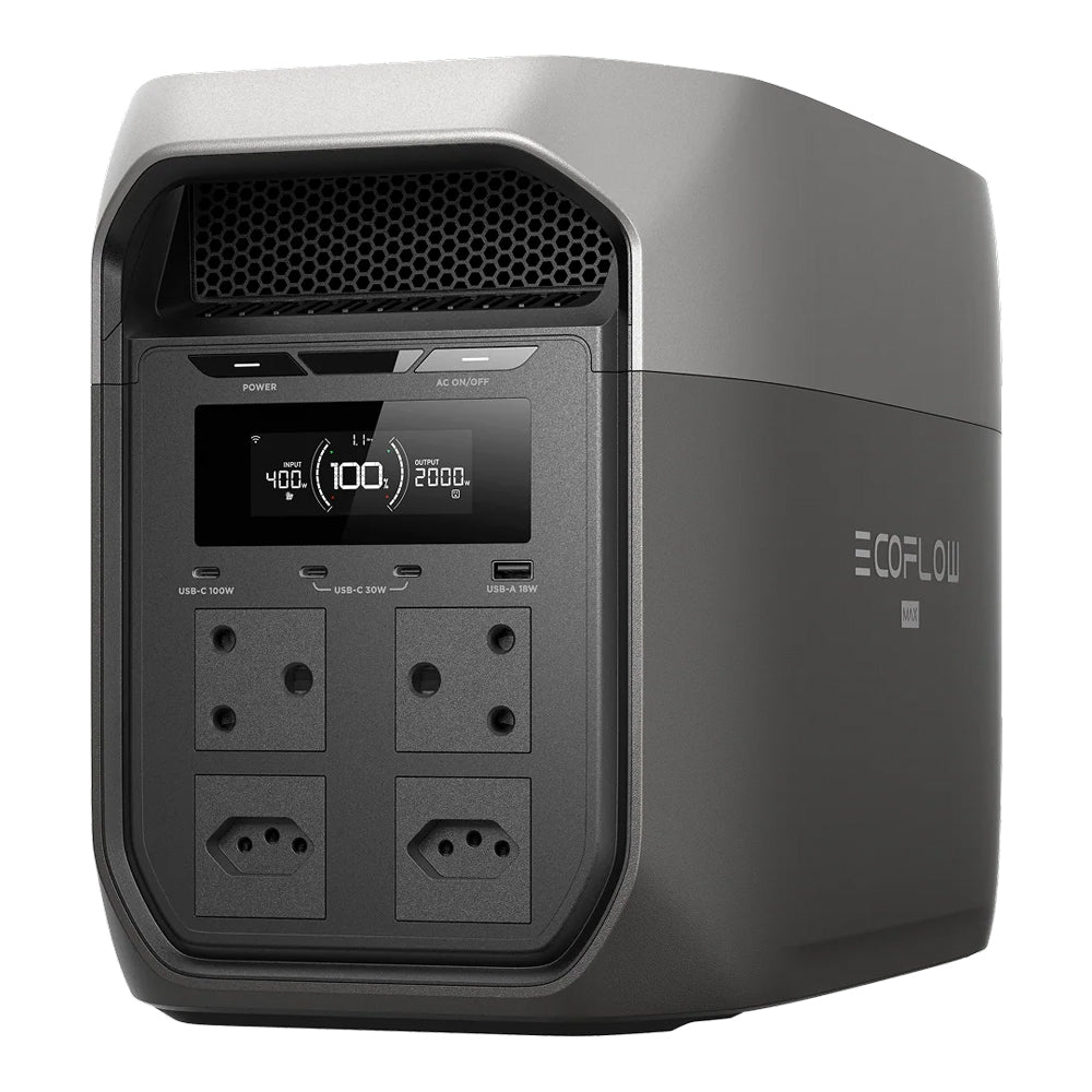 ECOFLOW DELTA 3 MAX PORTABLE POWER STATION - 2400W OUTPUT, 3200W X-BOOST