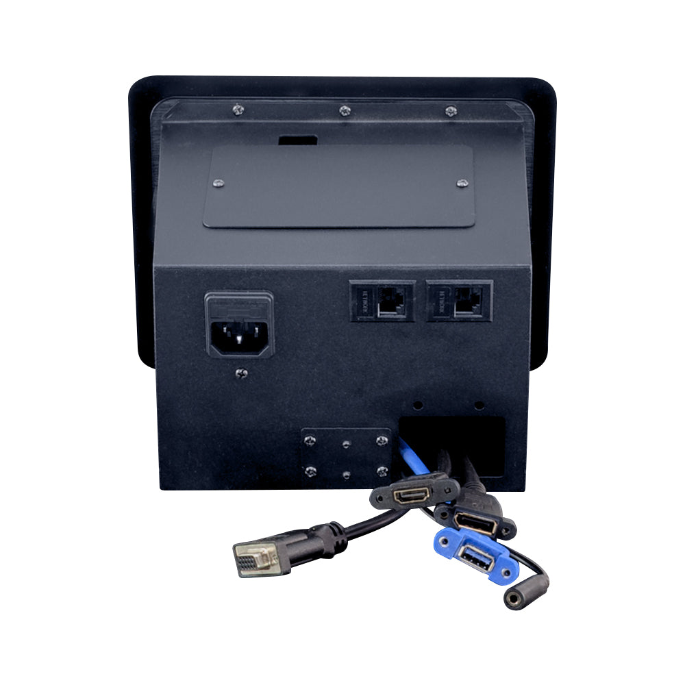 LINKQNET DMS-786 POP-UP RECESSED DESKTOP CONNECTIVITY BOX WITH POWER, HDMI, DISPLAYPORT AND VGA - image 3