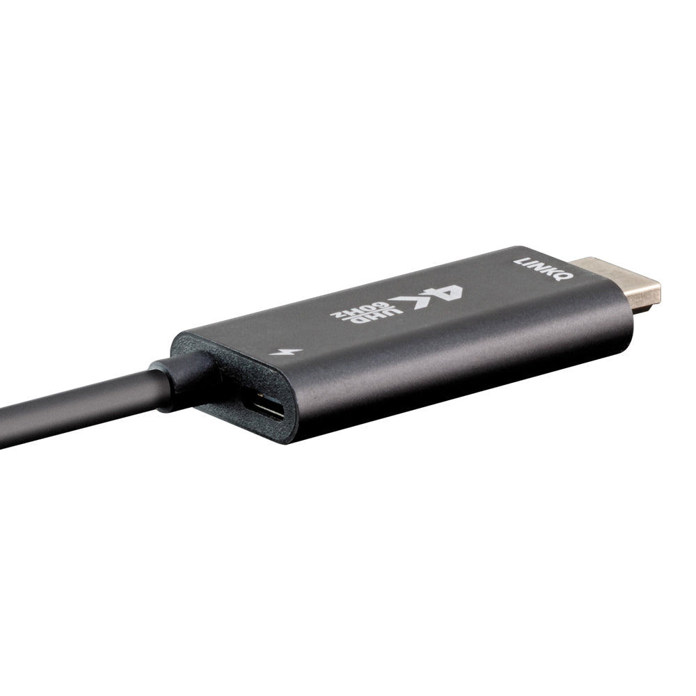 LINKQNET 1.8M USB TYPE-C TO 4K @60HZ HDMI CABLE WITH 100W PASS-THROUGH CHARGING - image 2