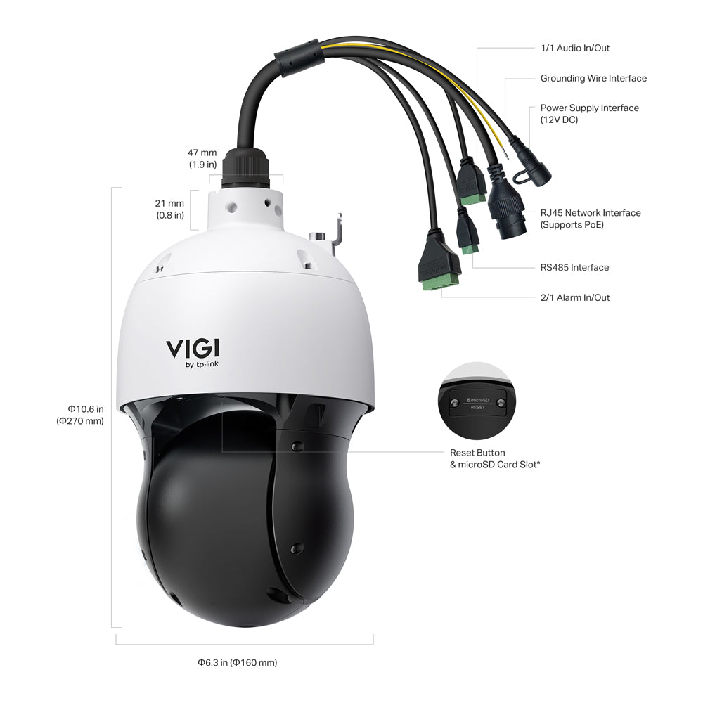 TP-LINK VIGI INSIGHT PTZ5425 4MP 25× FULL-COLOUR POE SPEED DOME CAMERA WITH VARIFOCAL LENS - image 7