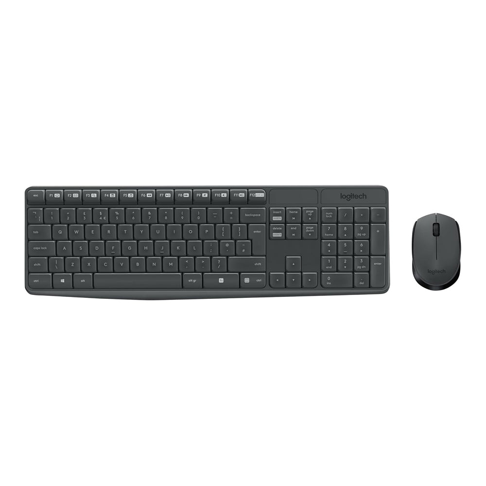LOGITECH MK235 WIRELESS KEYBOARD AND MOUSE COMBO - GREY (920-007931)