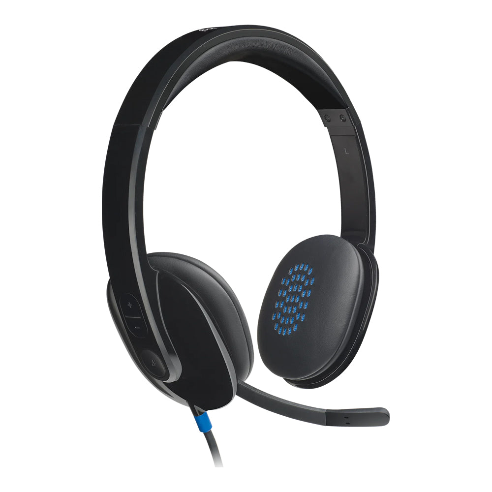 LOGITECH H540 1.8M USB COMPUTER HEADSET WITH ON-EAR CONTROLS AND BOOM MIC