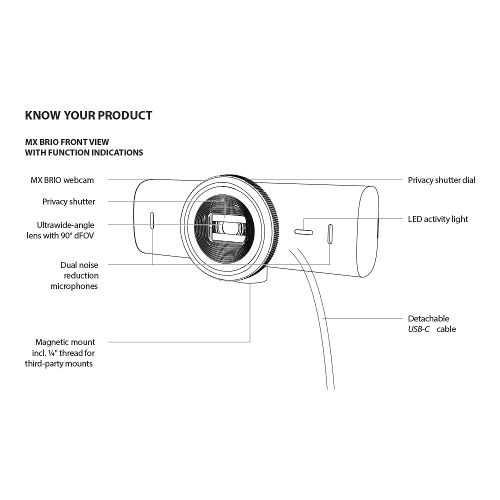 LOGITECH MX BRIO 4K ULTRA HD WEBCAM - GRAPHITE - image 6