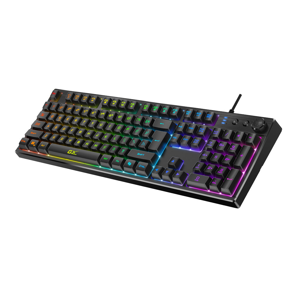 GENIUS SCORPION K7 PLUS 1.8M USB RGB ILLUMINATED GAMING KEYBOARD WITH CONTROL KNOB