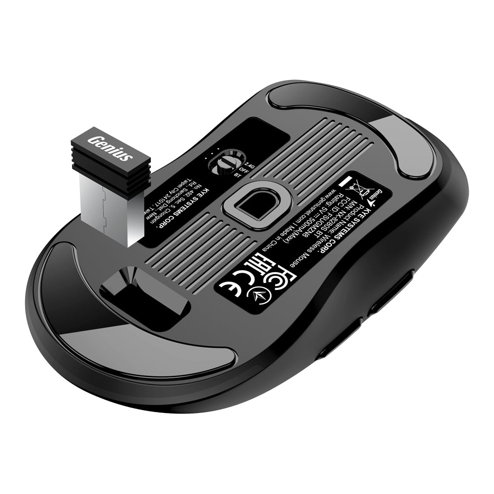 GENIUS NX-8280S BT DUAL-MODE WIRELESS AND BLUETOOTH RECHARGEABLE SILENT MOUSE - BLACK - image 5