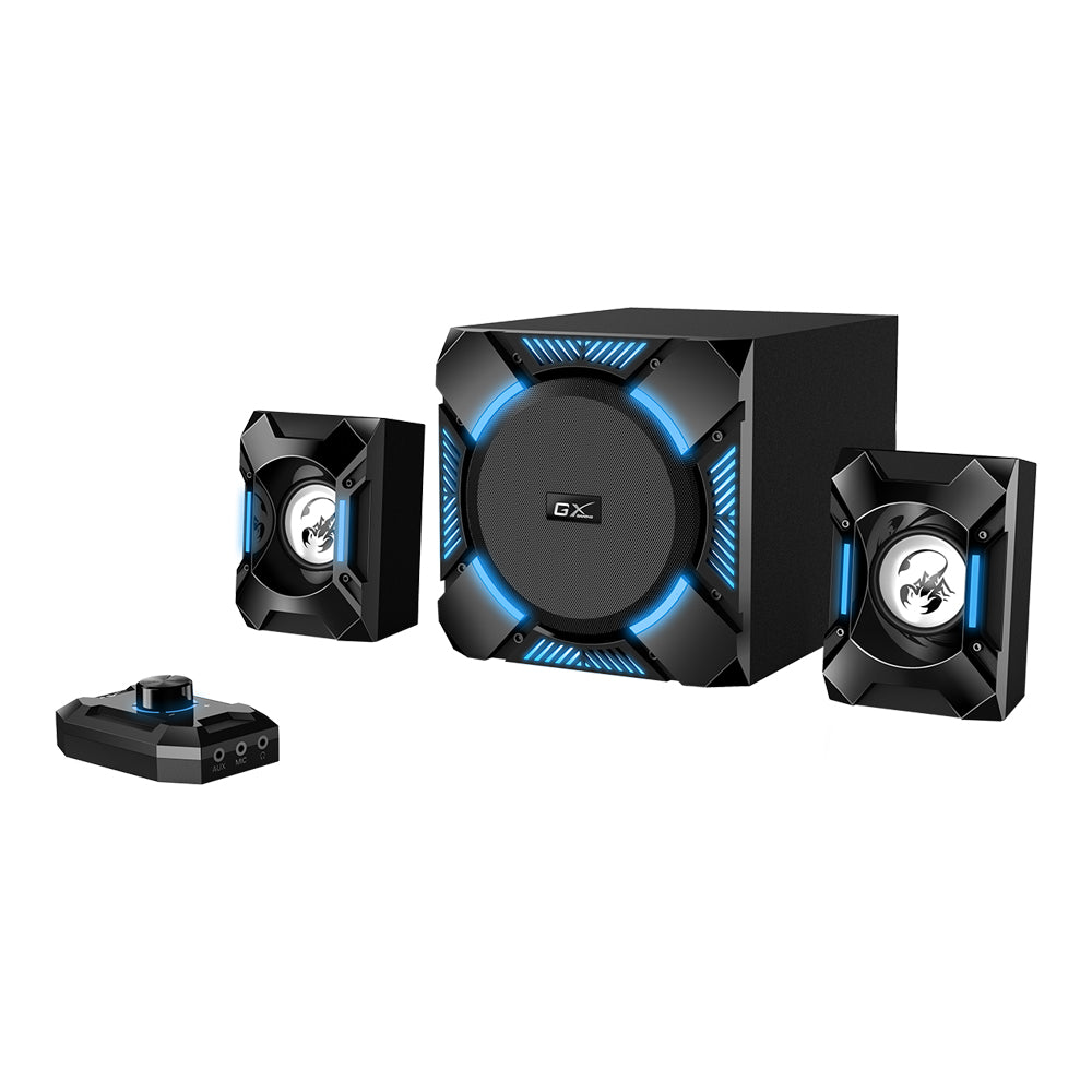 GENIUS SW-G2.1 1200 36W 2.1 CHANNEL GAMING SPEAKER SYSTEM WITH IN-LINE CONTROL POD - image 2