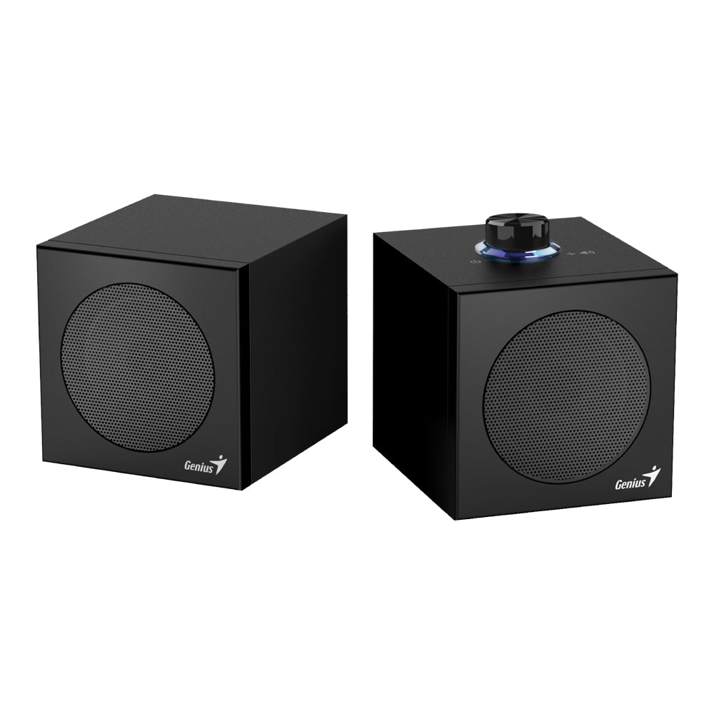 GENIUS SP-HF300U 4W USB STEREO SPEAKERS WITH DUAL USB TYPE-A/TYPE-C CONNECTOR - BLACK