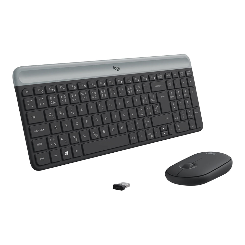 LOGITECH MK470 WIRELESS SLIM KEYBOARD AND MOUSE COMBO - GRAPHITE