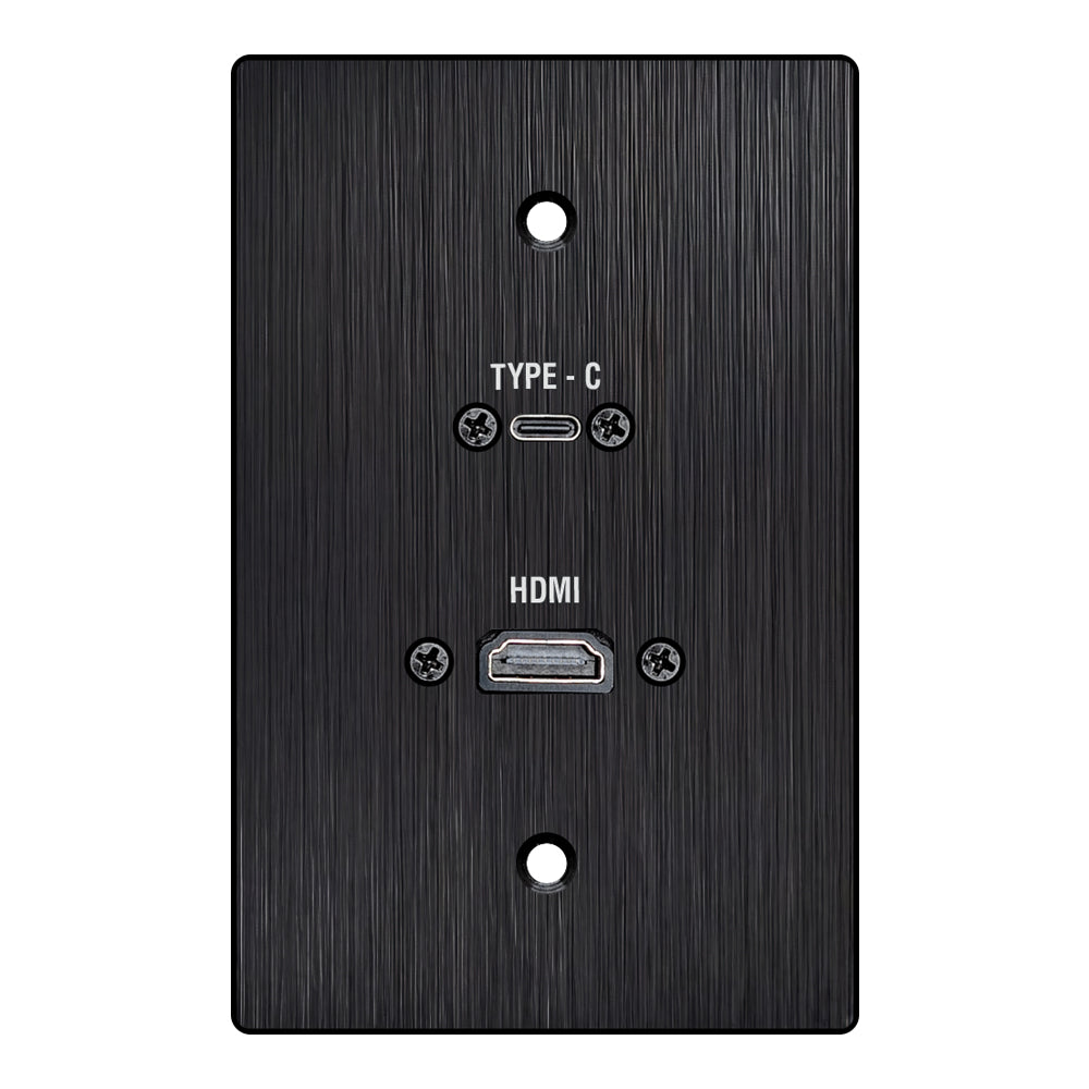 LinkQnet LK-WP-235 Type-C with HDMI Wall Plate Black