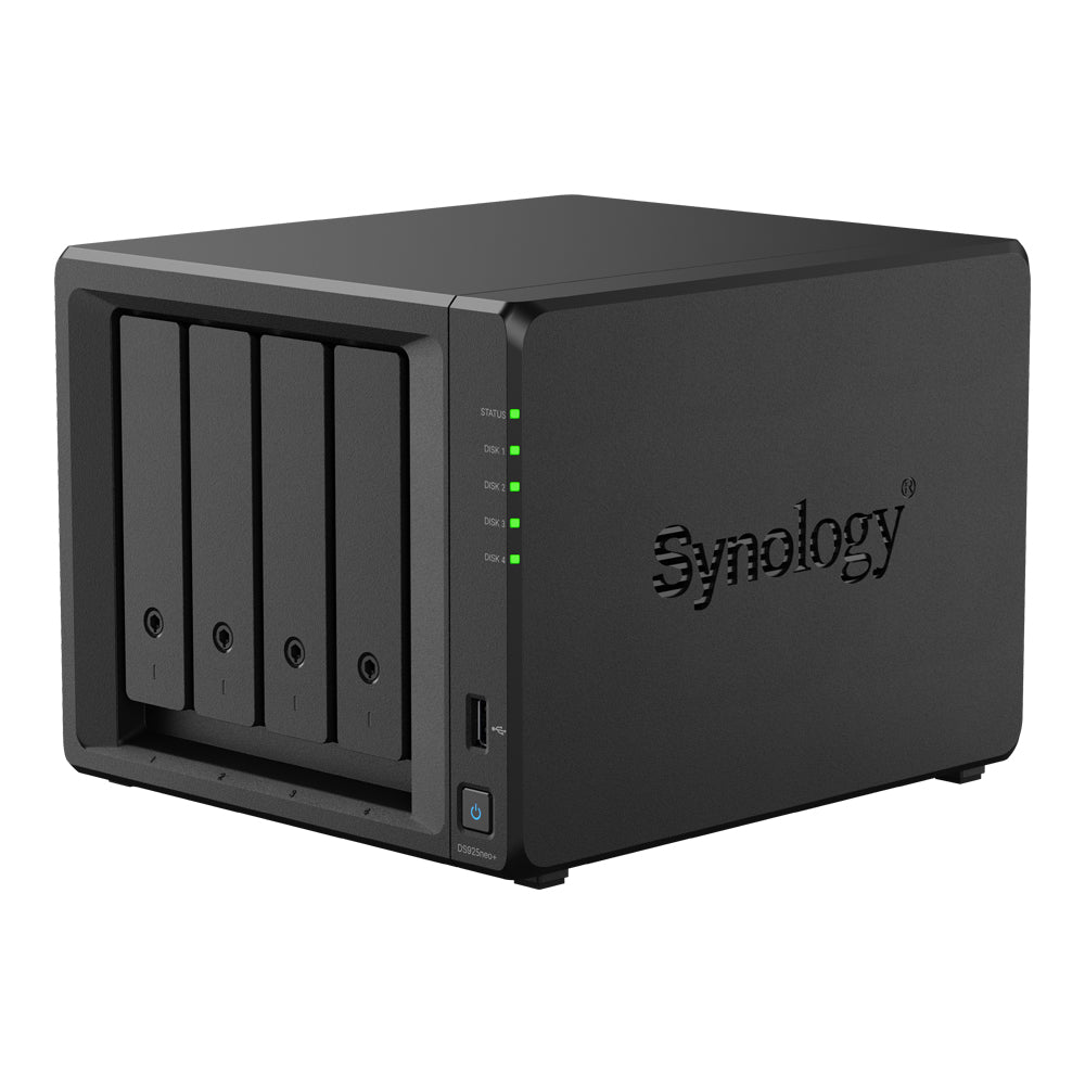 SYNOLOGY DISKSTATION DS925NEO+ 4-BAY NAS - AMD RYZEN V1500B 2.2GHZ QUAD-CORE CPU, 4GB RAM, DISKLESS