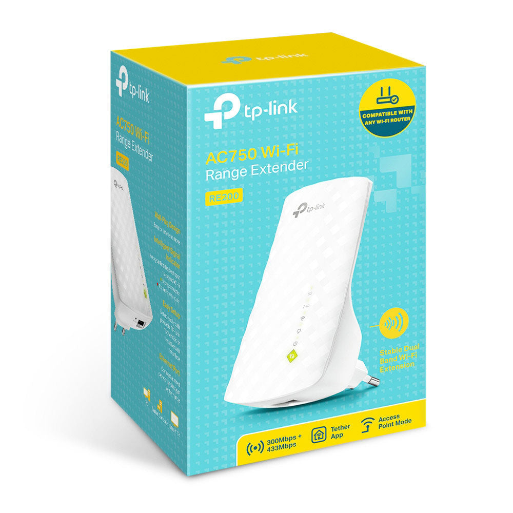 TP-LINK RE200 AC750 750MBPS DUAL BAND WIRELESS RANGE EXTENDER WITH 10/100M ETHERNET PORT - image 4