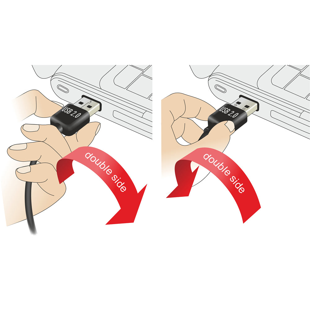 DELOCK 83853 2M EASY-USB2.0 TYPE-A MALE TO ANGLED MICRO-B MALE CABLE WITH REVERSIBLE CONNECTORS - image 4