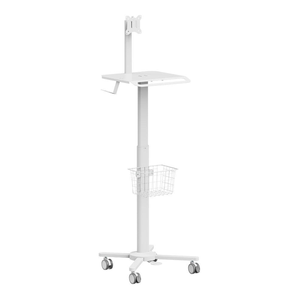 LINKQNET MED13-2 PNEUMATIC HEIGHT-ADJUSTABLE MEDICAL CART WITH 17-32" MONITOR MOUNT