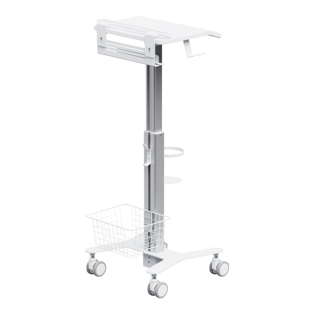 LINKQNET MED05-4 PNEUMATIC HEIGHT-ADJUSTABLE MEDICAL CART WITH ANTI-THEFT LAPTOP HOLDER - image 2
