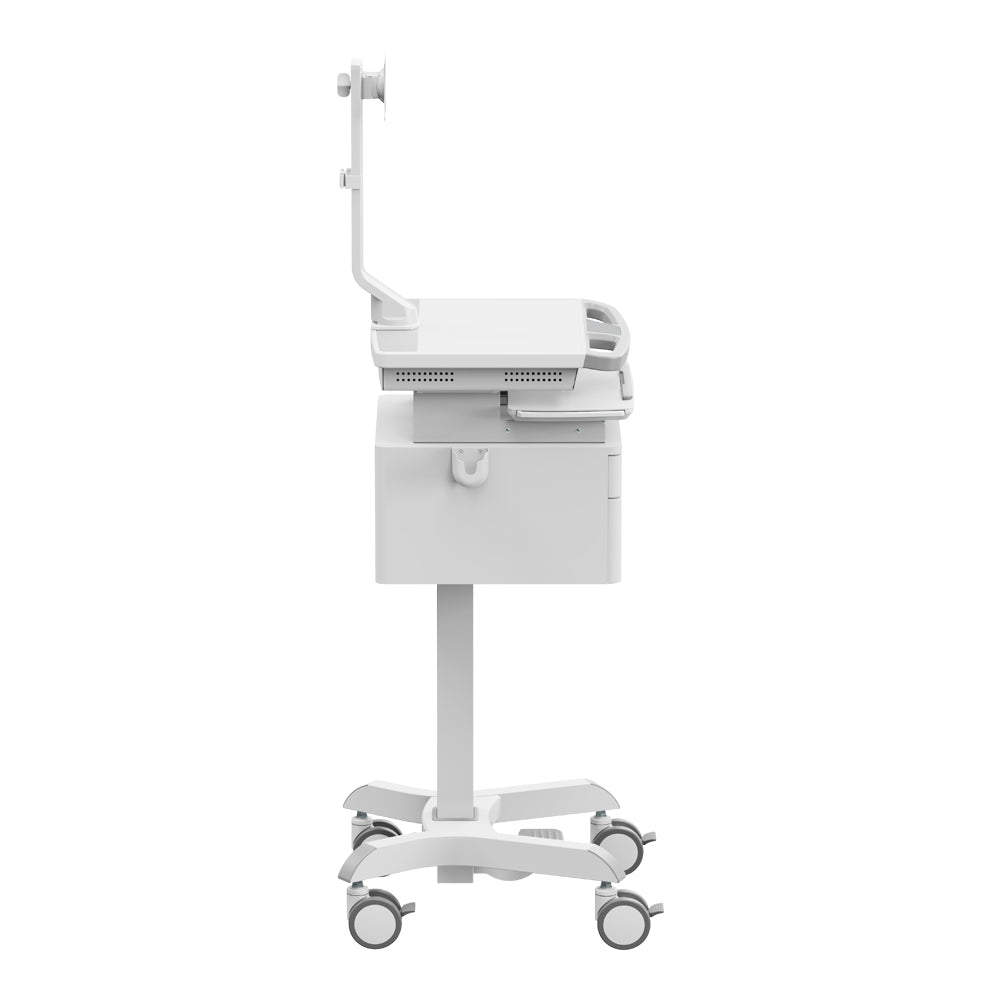 LINKQNET MED08-2 PNEUMATIC HEIGHT-ADJUSTABLE MEDICAL CART WITH 17-32" MONITOR ARM AND DRAWERS - image 3