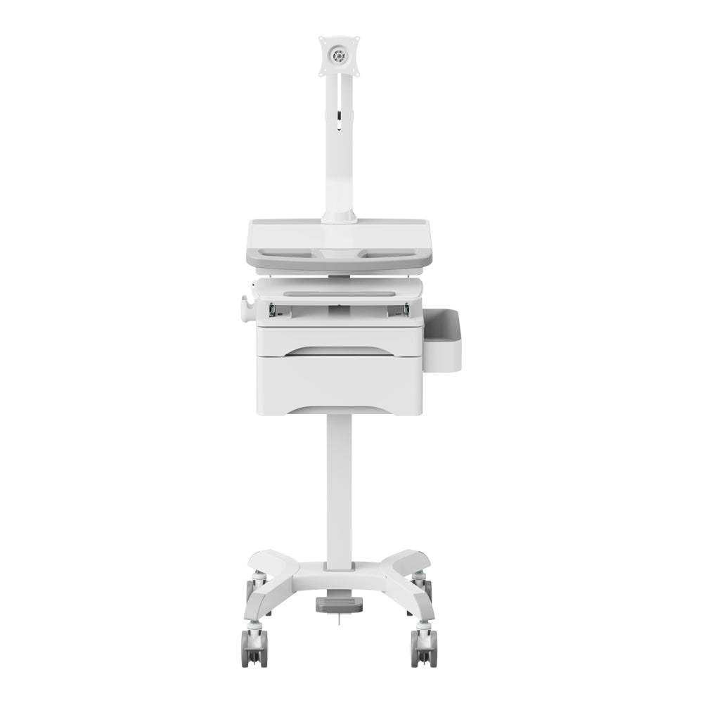 LINKQNET MED08-2 PNEUMATIC HEIGHT-ADJUSTABLE MEDICAL CART WITH 17-32" MONITOR ARM AND DRAWERS - image 4