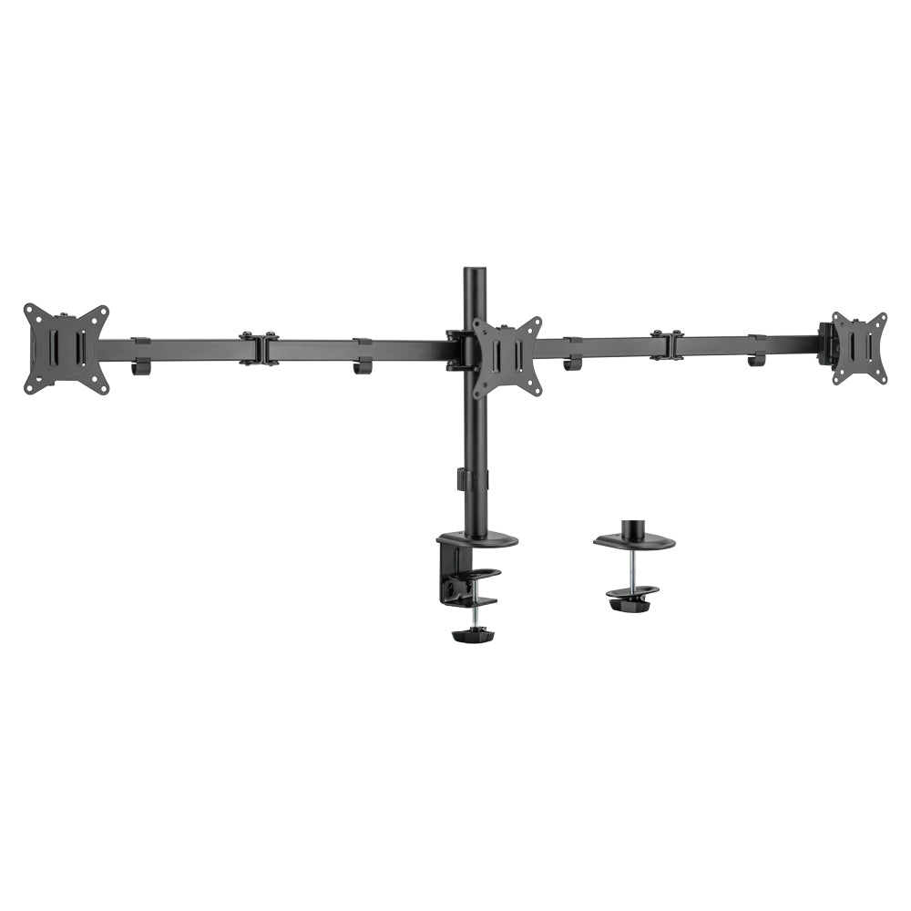 LINKQNET LDT66-C034 17-27" TRIPLE MONITOR STEEL ARTICULATING DESKTOP BRACKET