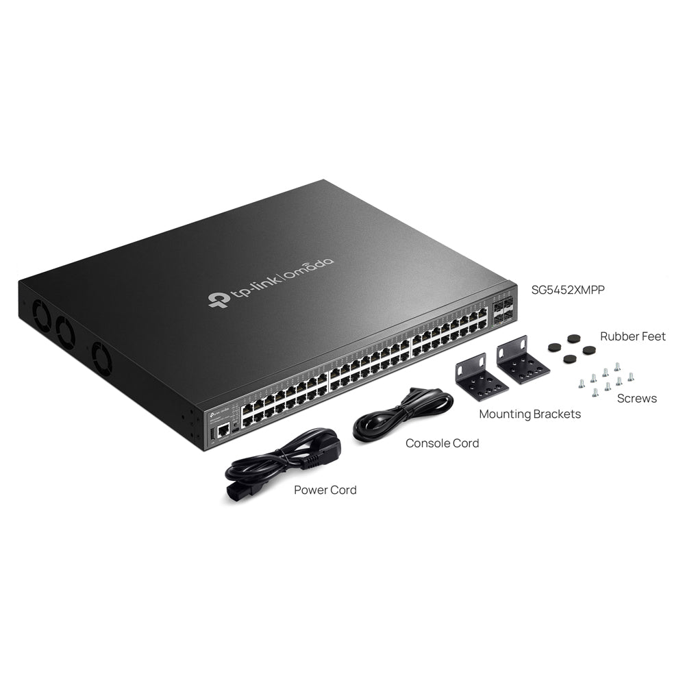 TP-LINK OMADA SG5452XMPP 48-PORT GIGABIT STACKABLE LITE L3 MANAGED POE++ SWITCH WITH 4× 10G SFP+ SLOTS - image 5