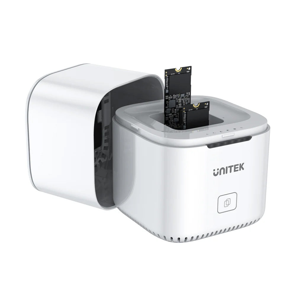 UNITEK S1207A SYNCSTATION MARSHMALLOW M.2 USB3.2 GEN2 TYPE-C 10GBPS DUAL-BAY NVME SSD DOCKING STATION WITH OFFLINE CLONE - image 4