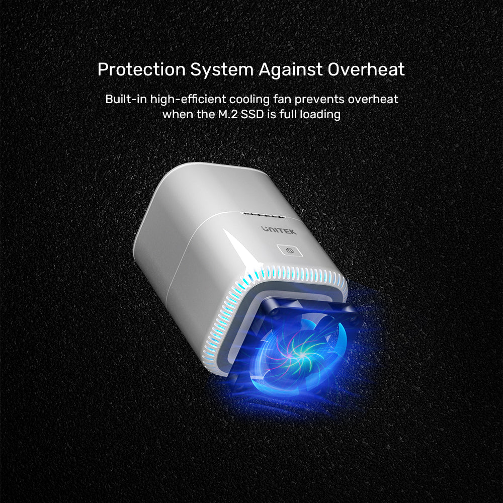 UNITEK S1207A SYNCSTATION MARSHMALLOW M.2 USB3.2 GEN2 TYPE-C 10GBPS DUAL-BAY NVME SSD DOCKING STATION WITH OFFLINE CLONE - image 9