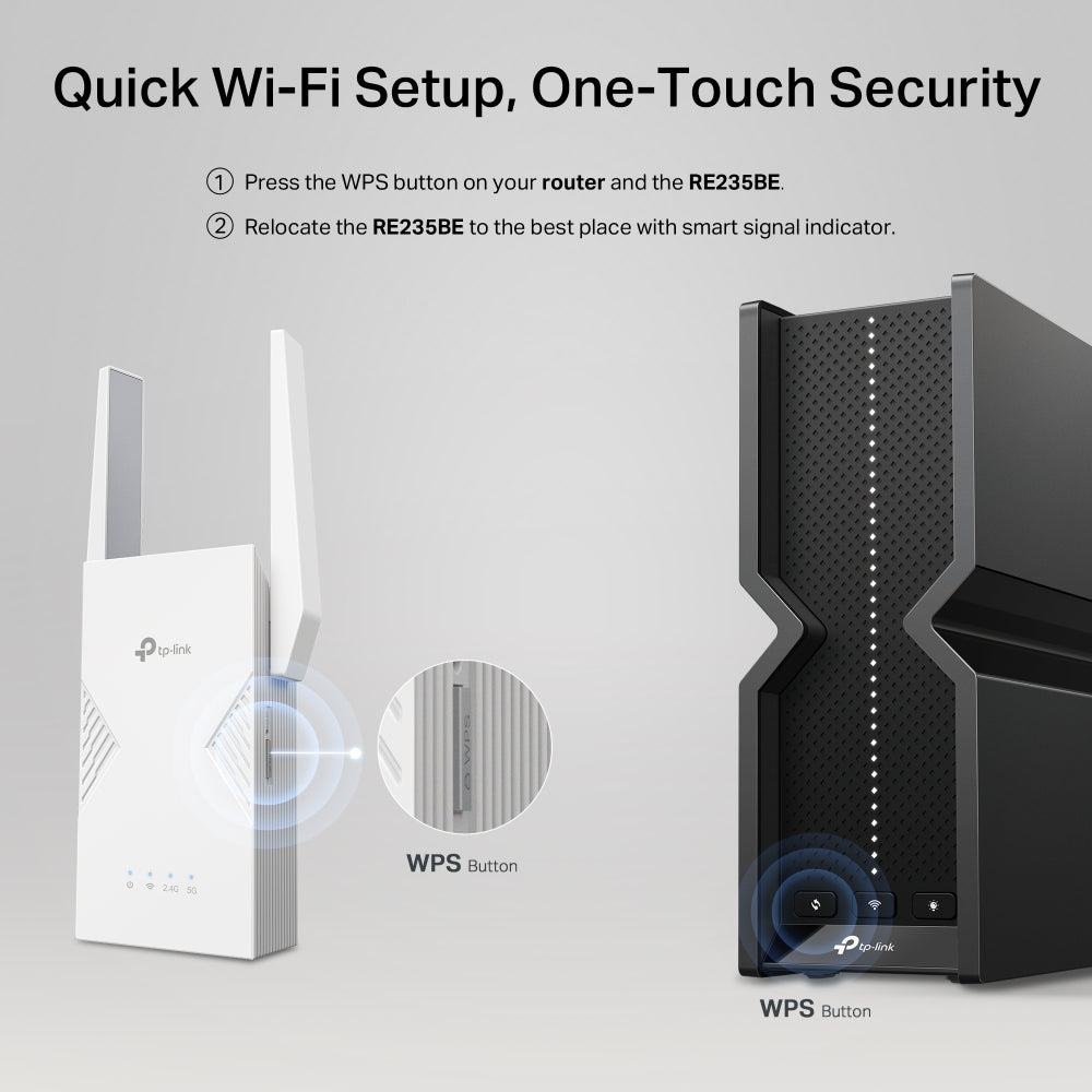 TP-LINK RE235BE BE3600 DUAL-BAND WI-FI 7 RANGE EXTENDER - image 9