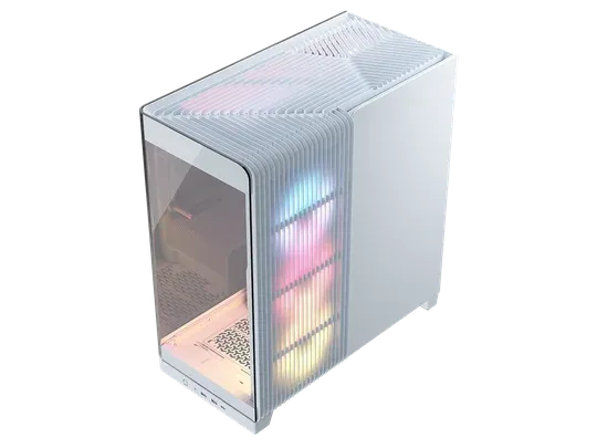 FRAME 4500X RS-R ARGB Panoramic Glass Mid-Tower PC Case;includes 3x RS120-R ARGB Fans ; 4x 2.5'' ; 2x 3.5'' ; White