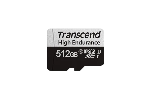 TRANSCEND 350V 512GB HIGH ENDURANCE MICRO SD UHS-I  U3 CLASS10 - READ 100 MB/S - WRITE 60MB/S - WITH SD ADPTOR - image 2