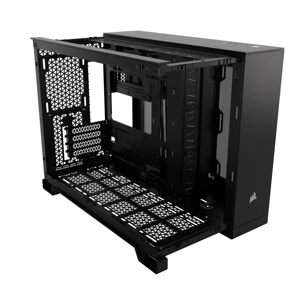 iCUE 2500X Micro ATX Black Dual Chamber PC Case; 2x 2.5'' Drive Bays; 2x 3.5''; Up to 360mm Radiator compatible - image 3