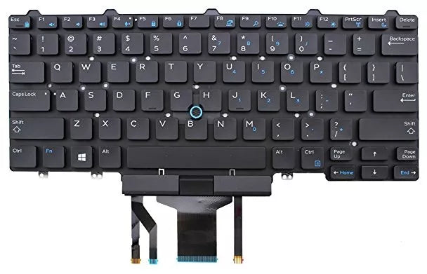 Dell Latitude E7450, E5450, NSK-LK0BC, 0D19TR, Backlit, No Frame Laptop Keyboard Black
