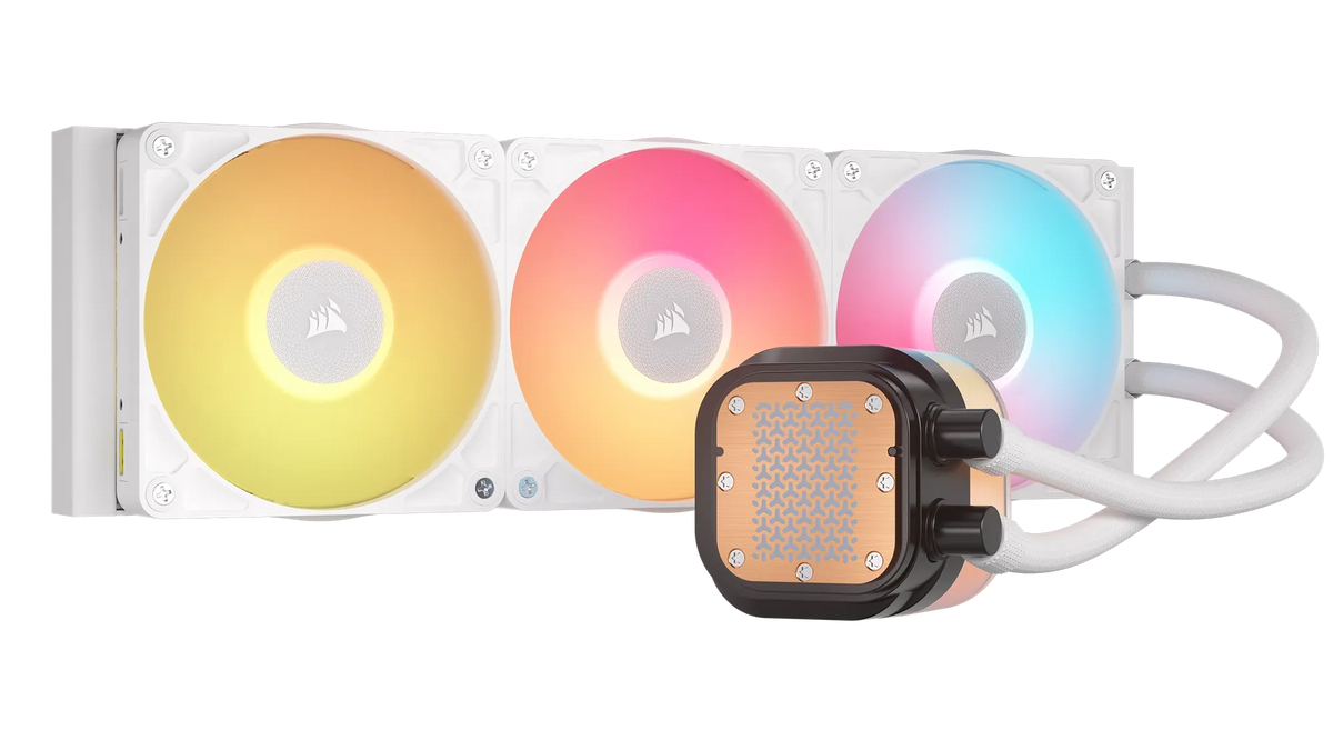 Corsair iCUE LINK TITAN 240 RX LCD Liquid CPU Cooler - White – RX120 RGB Fans – Fits Intel® LGA 1851/1700; AMD® AM5/AM4. - image 2