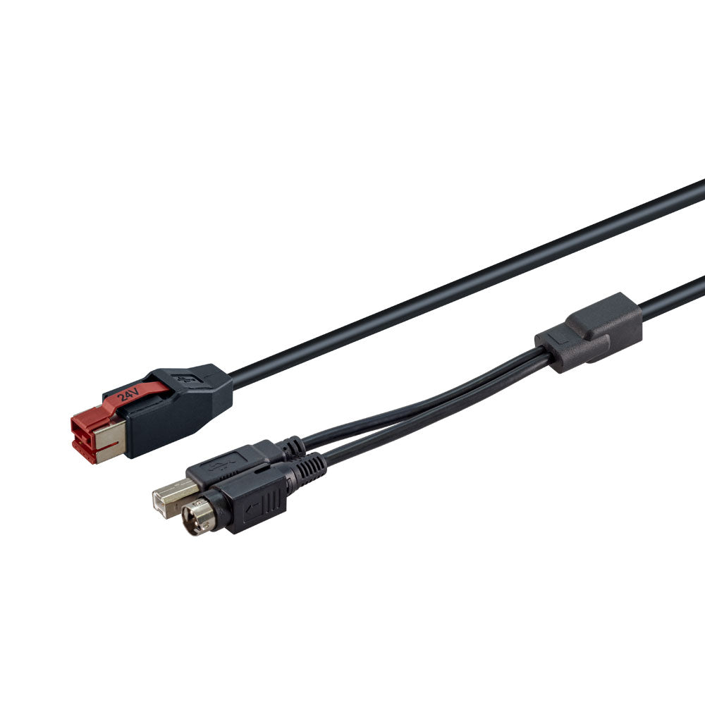 LINKQNET 4M 24V POWERED USB Y-SPLITTER CABLE FOR POS PRINTERS AND TERMINALS