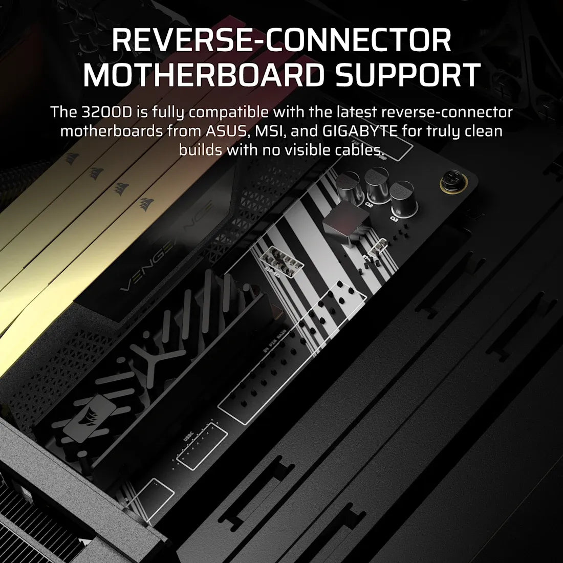 3200D RS Mid-Tower PC Case; 3x RS120 fans incl - Black.